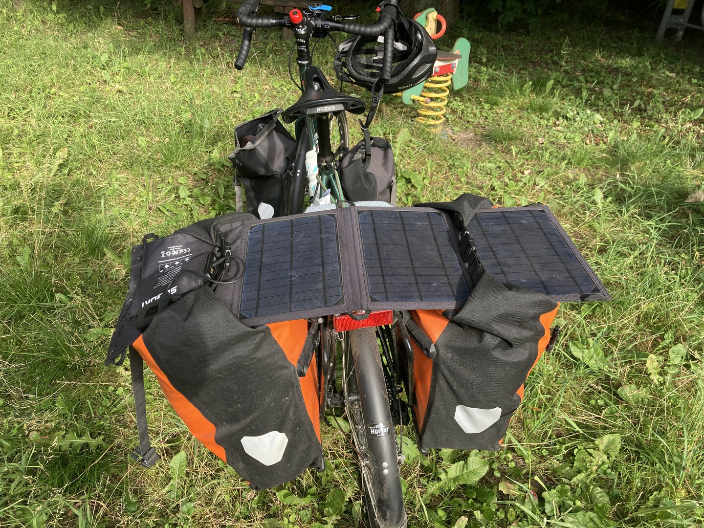 Solarplatte in Action